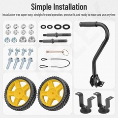 8-Inch Never-Flat Wheel Kit for 4000-8750 Watt Generators, Adjustable Handle
