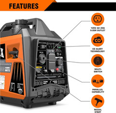 Generator，Epa Compliant, Eco-Mode Feature, Ultra Lightweight for Backup Home Use