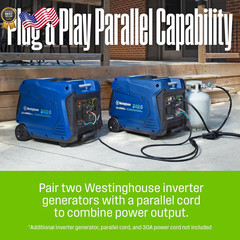 Westinghouse 5000 Peak Watt Super Quiet Dual Fuel Portable Inverter Generator