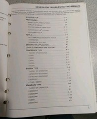 HONDA TROUBLESHOOTING MANUAL 2002 GENERATORS. PREOWNED EXCELLENT CONDITION
