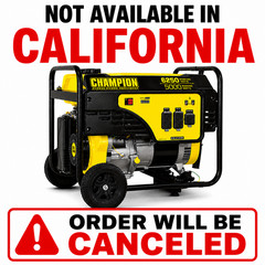 Champion 6250W Portable Gas Generator 5000W Running Wheel Kit 120/240V