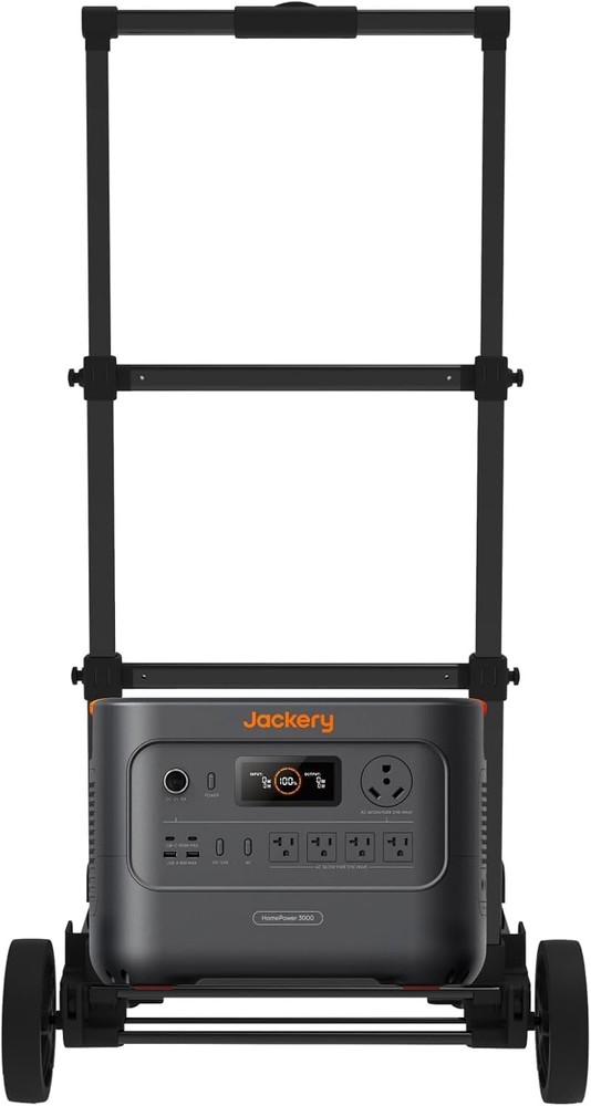 Jackery HomePower 3000 3600W Portable Home Power Station with Hand Truck Trolly