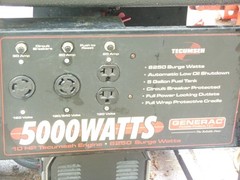 GENERAC GENERATOR, 5+KW TECUMSEH 10 HP MOTOR, HAND START, 5 GAL, GREAT COND.