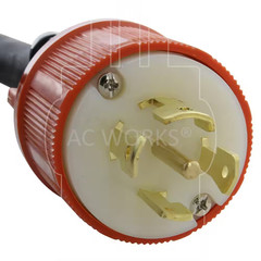 10 Ft. NEMA L21-30 30 Amp 5-Prong Locking Plug to PDU Outlet Box (GFCI and Break