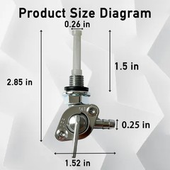 Fuel Shut Off Valve, M10 x 1.25 Generator Gas Tank Switch Valve for Engines Comp
