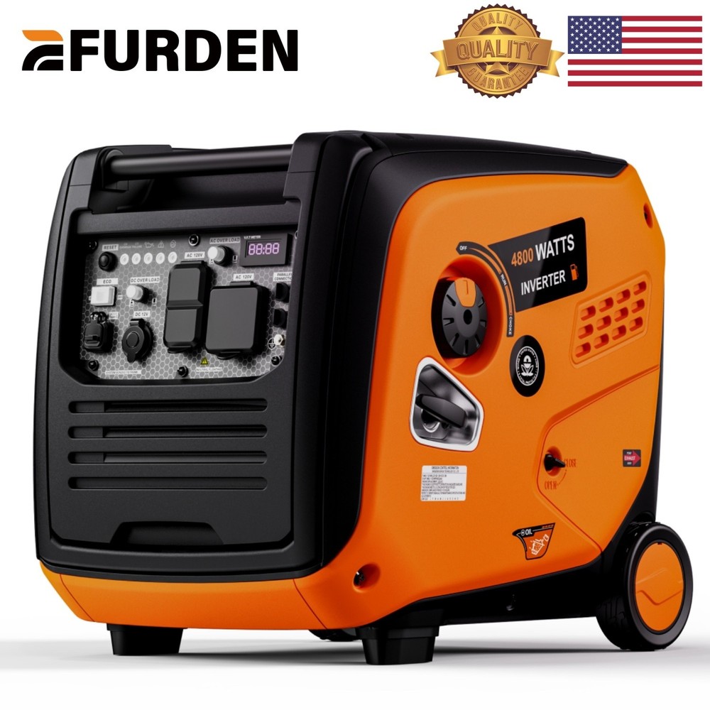 Efurden Gas Generator Inverter Super Quiet 4800W Portable 223CC RV Ready Camping
