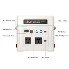 902Wh/1804Wh/2706Wh 1000W Portable Power Station with LiFePo4 Battery Parallel E