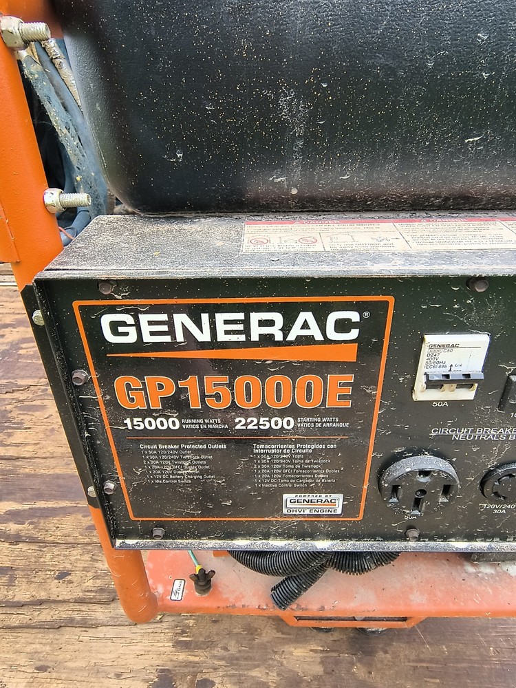 Generac GP15000E Portable Electric Start Generator 15000W/22500W 120/240V