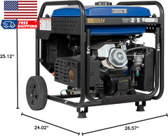 10000 Peak Watt Portable Open Frame Inverter Generator Remote Electric Start