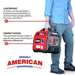 3000 Watt Inverter Generator Super Quiet Portable Power 120V Outlet