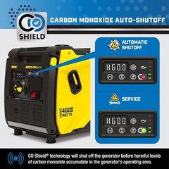 Champion 4,500-W Quiet Portable Gas Inverter Generator, Remote Start, CO Sensor