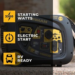 Firman 3,300-W Quiet Portable Gas Powered Inverter Generator with Electric Start