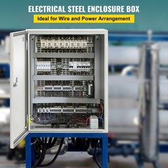NEMA Steel Case, 20x16x8” NEMA 4X Metal Electric Enclosure, IP66 Water & Dust