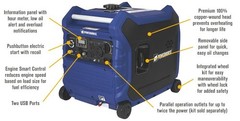 Powerhorse Inverter Generator 4500 Surge Watts 3500 Rated Watts – Electric Start