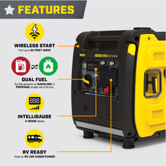 Champion 5500W Wireless Start Dual Fuel Inverter Generator 201408 *PICKUP ONLY*