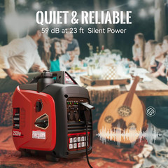 2500W Portable Generator Super Quiet Inverter Generator Ultra Lightweight for Ho