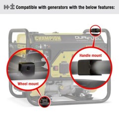 Champion Power Equipment Generator Wheel Kit W/ Folding Handle Tires Portable