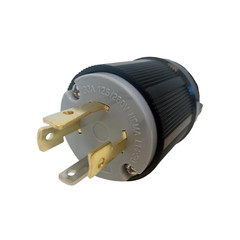 Ocsparts L14-30P 125/250V 3 Pole 4W Grounding Plug W/External Cord Grip, NEMA L1