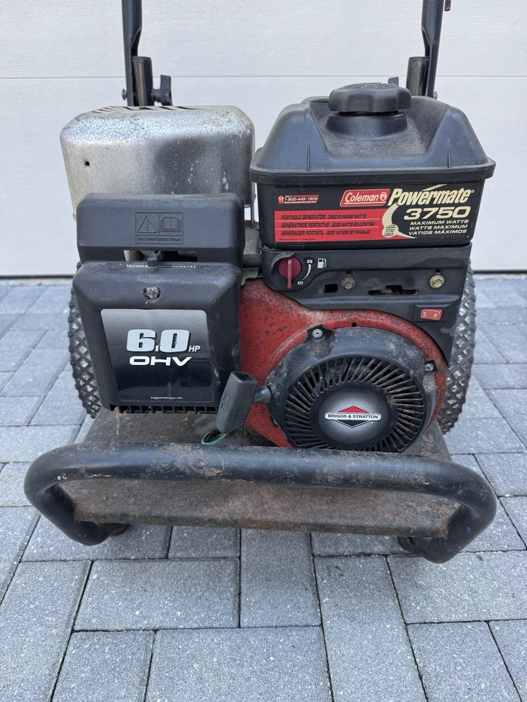 Coleman Powermate 3750W Gas Generator 3000W Briggs 6HP Portable