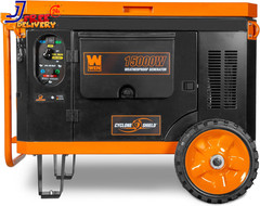 15,000-W Portable Tri Fuel Weatherproof Generator Remote Start CO Sensor