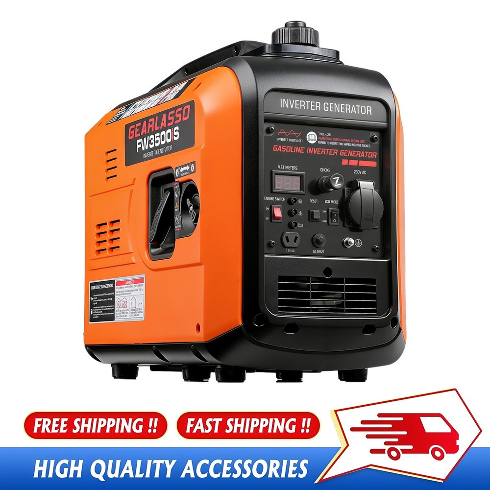5000W Portable Inverter Generator Gas Powered Quiet for Home Pure Sine Wave
