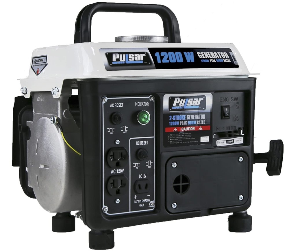 1200w Carrying Handle Pg1202sa Gaspowered Portable Generator 1200w Black/white