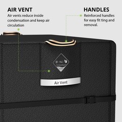 QH.HOME Waterproof Generator Cover 26x20x20 26″(L) x 20″(W) x 20″(H), Black