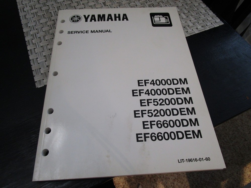 YAMAHA EF4000 EF5200 EF6600 GENERATOR SERVICE REPAIR MANUAL LIT-19616-01-60