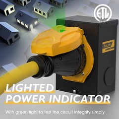 TOOLIOM 50 Amp Generator Power Inlet Box, 50A NEMA SS2-50P, 50 3 Prong