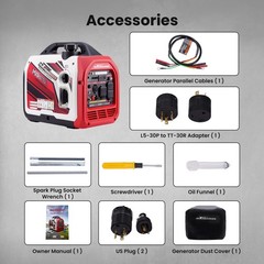 4000W Quiet Gas Generator Inverter Portable w/Bluetooth For Camping EV-Charging