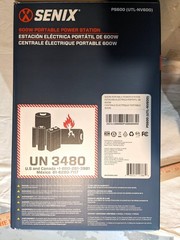 Senix PS600 600W/1200W Peak Portable Power Station 518Wh Pure Sine Wave AC/DC