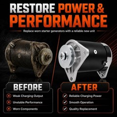 EZ GO Golf Cart Starter Generator 12V 23A Copper – Medalist TXT MG2 Smooth Pe…
