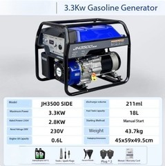 Smart Flashlight-Start Gasoline Generator 3kW/5kW/7kW Single-Phase 220V
