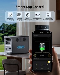 ABOK Ark2000 2000W Power Station with 2x200W Solar Panels Home Backup Emergency