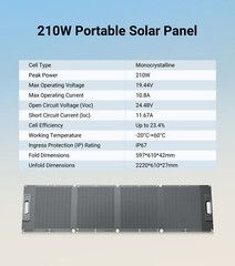 Dabbsson 1330Wh Portable Solar Power Station+1700W Battery+210W Solar Panel Home