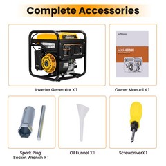 Quiet Portable Generator 3500W Running 4850W Peak Power for Outdoor Camping RV