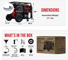 DS13000MXT 13,000-Watt 500Cc Tri Fuel Portable Generator – Gas, Propane & Natura
