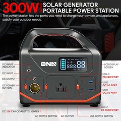 300W 333Wh Portable Power Station Backup Solar Generator RV Camping Home Travel