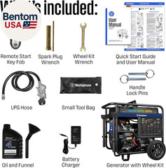 Westinghouse 18000 Peak Watt Tri-Fuel Home Backup Portable Generator, Remote Ele
