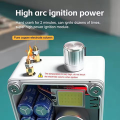 6V Hand Crank Power Generator Outdoor Hand Crank Generator w/ 8 Capacitors DIY