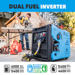 Pulsar Products 6000 Starting / 5400 Running Watt Gasoline/Liquid propane Dual