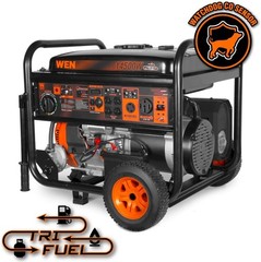 WEN 14,500-W Portable Tri-Fuel Gas Powered Home Backup Generator, Electric Start