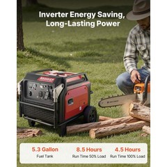 10000W Peak Quiet Inverter Generator, Remote Start, Gas Powered, RV Ready