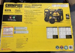 Champion 9375/7500W Dual Fuel Portable Generator Electric Start + 20ft 30A Cord