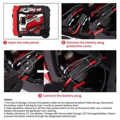 120V/240V 5KW/6KW Gasoline Inverter Generator for Jobsite APP/Electric Start