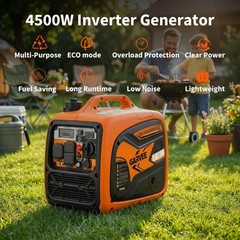 4500W Portable Inverter Generator ,Gas Powered Generators Quiet for Camping & RV
