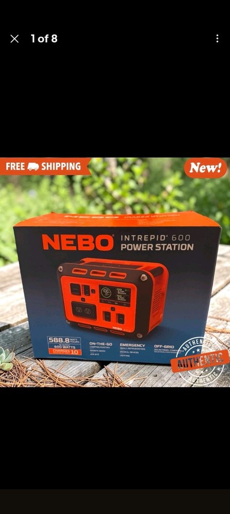 NEBO Intrepid 600 Power Station 600W Portable Generator Orange/Black Off-Grid
