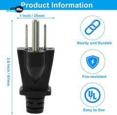 2 Pack Generator Grounding Plug Neutral Ground Bonding Plug Portable Inverter