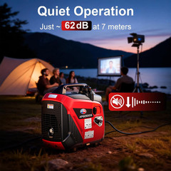 2000W Portable Inverter Generator for Home Use, Quiet Small Generator for Campin