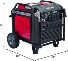 Honda 7,000-W Quiet Portable Gas Inverter Generator, Electric Start, CO Sensor